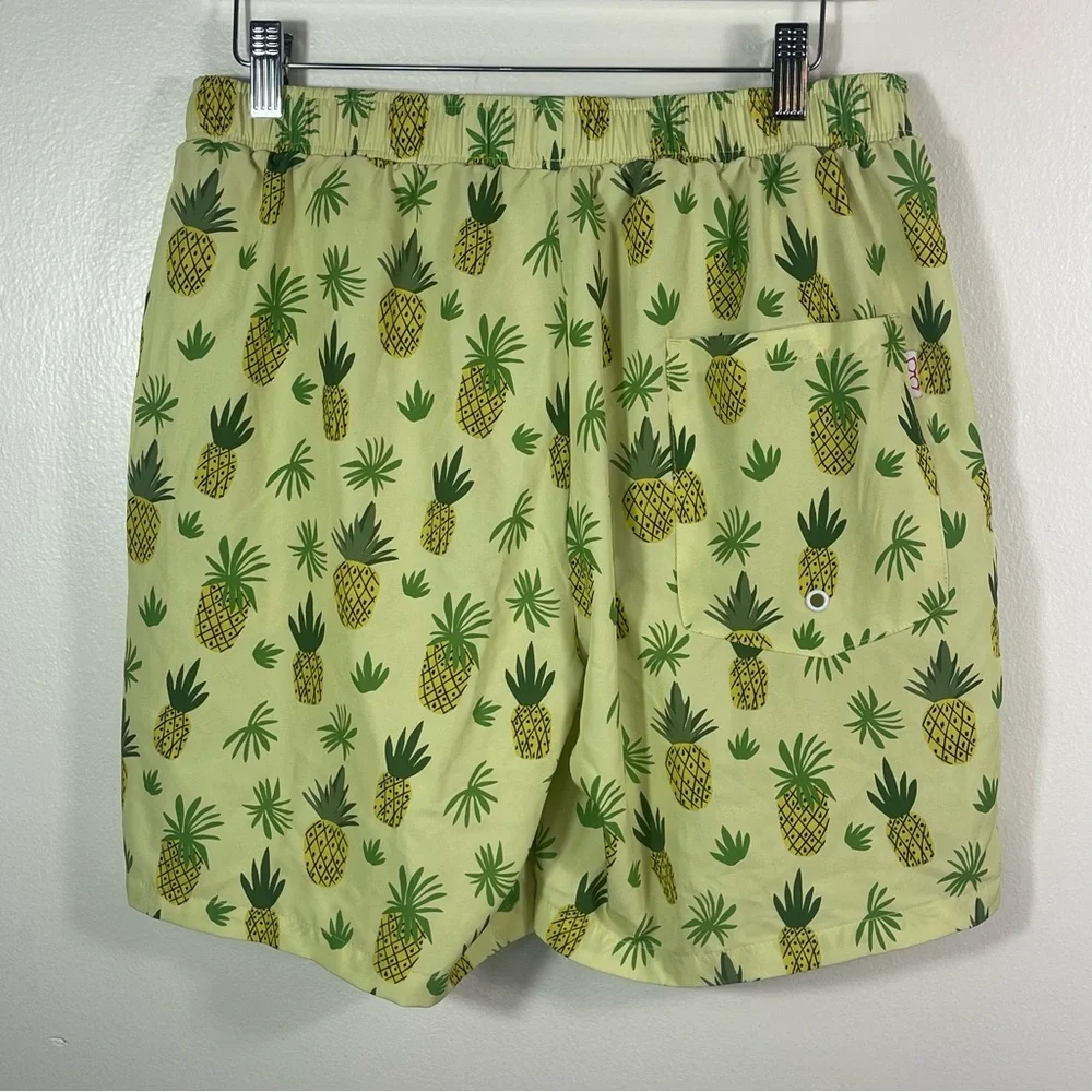 Pineapple Print Swim Trunks